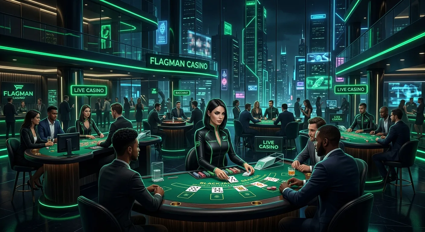 Stół do gry na żywo w Flagman Casino z profesjonalnym krupierem